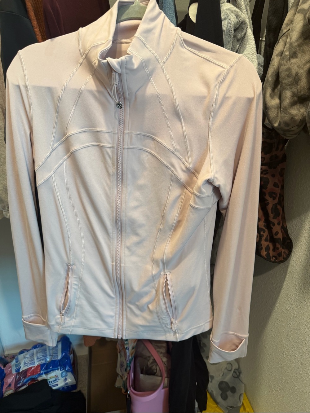 lululemon athletica Pale Pink Full-Zip Athletic Jacket
